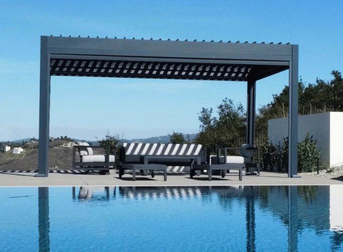Mái Che Nhôm Pergola Giải Pháp Hiện Đại Cho Không Gian Ngoài Trời.    