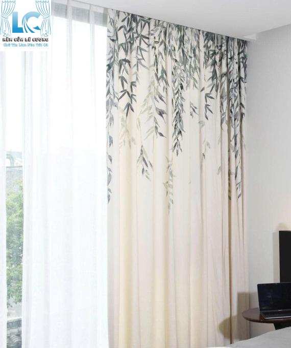 RÈM VẢI 2 LỚP IN HÌNH M05