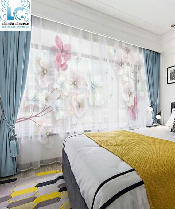 RÈM VẢI 2 LỚP IN HÌNH M07