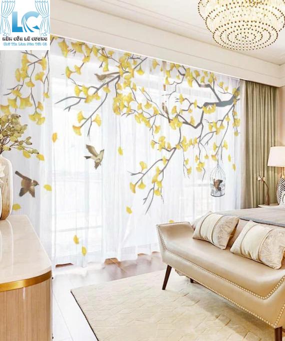 RÈM VẢI 2 LỚP IN HÌNH M03