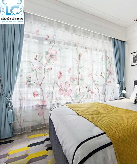 RÈM VẢI 2 LỚP IN HÌNH M06